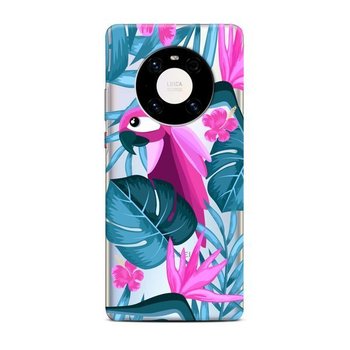 Etui na Huawei Mate 40 CASEGADGET Papuga i Kwiaty - CaseGadget