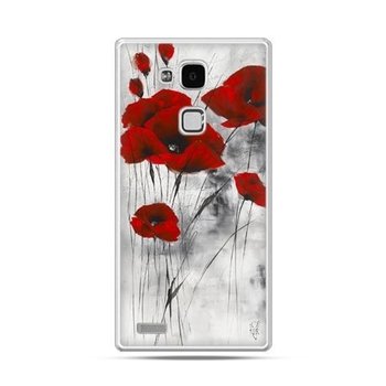 Etui na Huawei Mate 7, czerwone maki - EtuiStudio