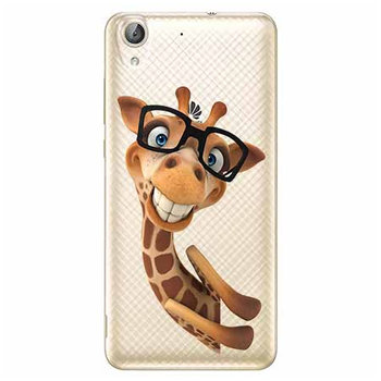 Etui na Huawei Y6 II, Wesoła żyrafa w okularach  - EtuiStudio