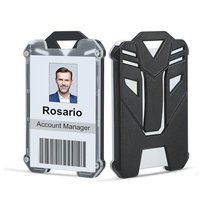 Etui na identyfikator kartę dostępu czarne wzmocnione pionowe Inna marka