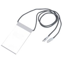 Etui na identyfikator, kartę z smyczą 100x54mm aluminiowy SZARY