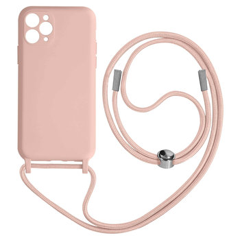 Etui na iPhone 11 Pro Max Lanyard 80 cm – różowe - Avizar