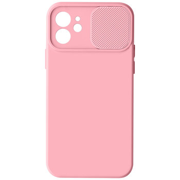 Etui na iPhone 12 / 12 Pro Elastyczny silikonowy wysuwany pokrowiec na aparat w kolorze różowym - Avizar