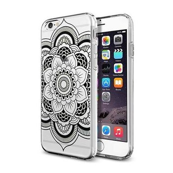 Etui na iPhone 6, 6s, crystal, Rozeta, czarna  - Etui Studio