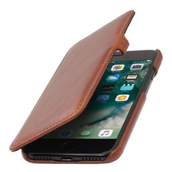 Etui na iPhone SE 2020 Stilgut BOOK skórzane z klapką - brązowy - EtuiStudio