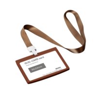 Etui na kartę ID / Identyfikator ze smyczą Reap BRĄZOWY