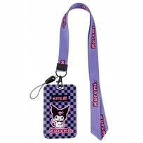 Etui na kartę legitymację dla dzieci z zawieszką Kuromi Kite