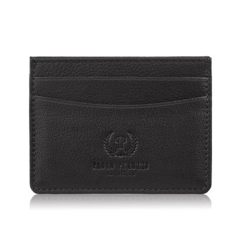 Etui na karty i wizytówki skórzane minimalistyczne praktyczne etui brązowe T-151-BR - Paolo Peruzzi