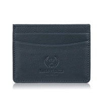 Etui na karty i wizytówki skórzane minimalistyczne praktyczne etui granatowe T-151-NV