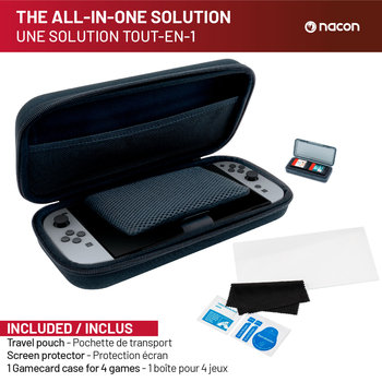Etui na konsolę i folia na ekran Switch 2 NACON czarne - Nacon