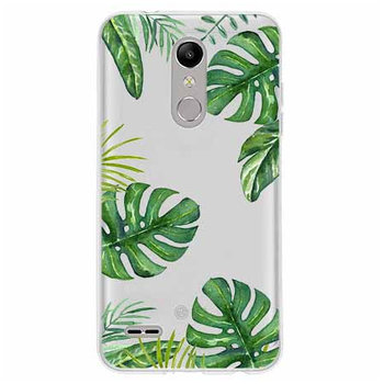 Etui na LG K10 2018, Zielone liście palmowca - EtuiStudio