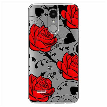 Etui na LG K4 2017, Czerwone róże - EtuiStudio