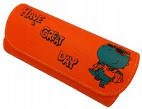 ETUI NA OKULARY DLA DZIECKA HANDMADE NEONOWE HAVE A GREAT DAY DINOZAUR