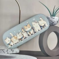 Etui na okulary twarde pokrowiec BOHO ART koty KOLOROWE KOTKI kawaii urocze Inna marka