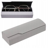 ETUI NA OKULARY z klapką na magnes korekcyjne Futerał Pokrowiec SZARE