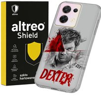ETUI NA OPPO RENO8 MORGAN MROCZNY PASAŻER DEXTER + SZKŁO