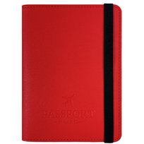 Etui na paszport 14,8×11cm -portfel podróżny na karty i dokumenty CZERWONY Inna marka