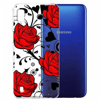 Etui na Samsung Galaxy A10, czerwone róże  - EtuiStudio