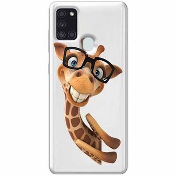 Etui na Samsung Galaxy A21s - Wesoła żyrafa w okularach. - EtuiStudio