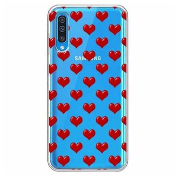 Etui na Samsung Galaxy A30s, czerwone serduszka  - EtuiStudio