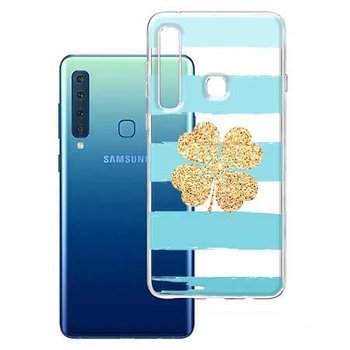 Etui na Samsung Galaxy A9 2018 - Złota czterolistna koniczyna. - EtuiStudio