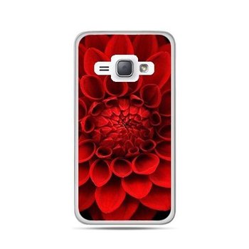 Etui na Samsung Galaxy J1 2016r, Czerwona Dalia - EtuiStudio