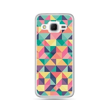 Etui na Samsung Galaxy J3 2016r, kolorowe trójkąty - EtuiStudio