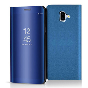 Etui na Samsung Galaxy J4 Plus - Flip Clear View z klapką - Niebieski. - EtuiStudio