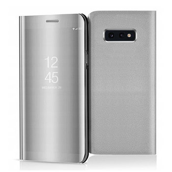 Etui na Samsung Galaxy S10e, Flip Clear View z klapką, srebrny  - EtuiStudio