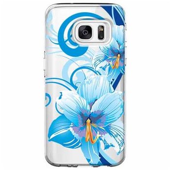 Etui na Samsung Galaxy S6, Edge, niebieski kwiat północy  - EtuiStudio