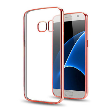 Etui na Samsung Galaxy S7 - silikonowe platynowane SLIM - Różowy. - EtuiStudio