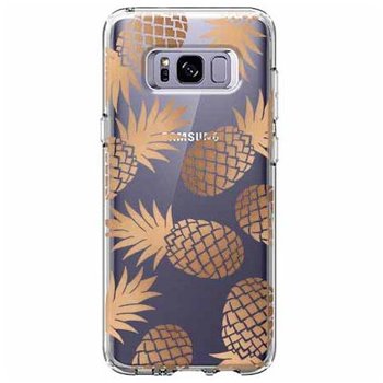 Etui na Samsung Galaxy S8 Plus, złoty ananasy  - EtuiStudio