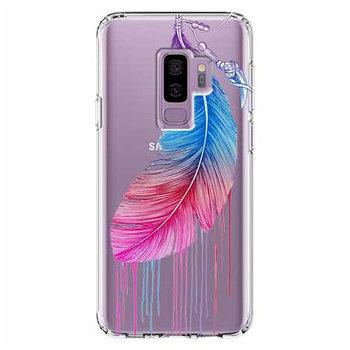 Etui na Samsung Galaxy S9 Plus, Watercolor piórko  - EtuiStudio