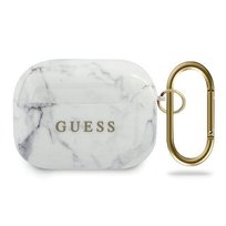 Etui na słuchawki Apple AirPods GUESS GUACAPTPUMAWH Pro cover, biały/white Marble Collection