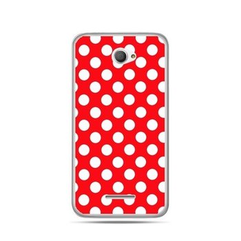 Etui na Sony Xperia E4, czerwona polka dot - EtuiStudio