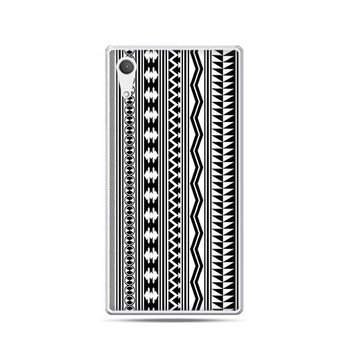 Etui na Sony Xperia Z5, czarno biały wzorek - EtuiStudio