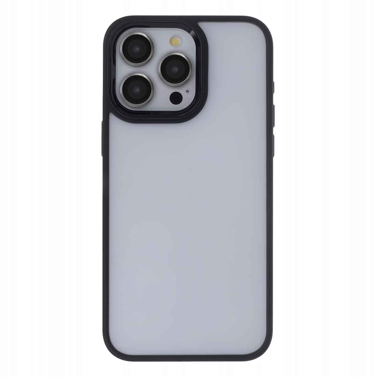 Etui na telefon do iPhone 15 Pro Max ozdobne eleganckie mocne plecki czarne