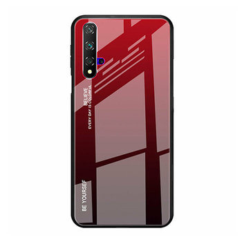 Etui na telefon Huawei Honor 20, Ombre Glass, czarny, czerwony  - EtuiStudio