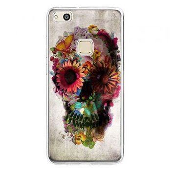 Etui na telefon Huawei P10 Lite, czaszka z kwiatami - EtuiStudio