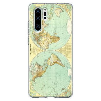 Etui na telefon Huawei P30 Pro, Mapa świata - EtuiStudio