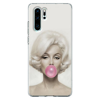 Etui na telefon Huawei P30 Pro, Monroe z gumą balonową - EtuiStudio