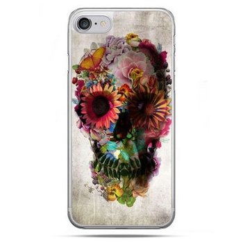 Etui na telefon, iPhone 8, czaszka z kwiatami - Etui Studio