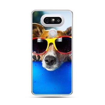 Etui na telefon LG G5, pies w kolorowych okularach - EtuiStudio
