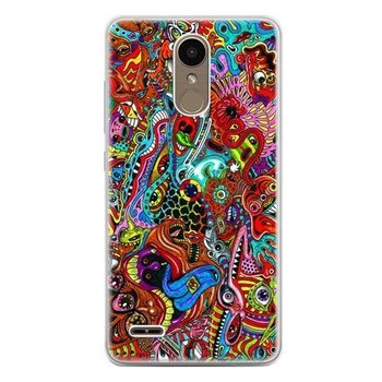 Etui na telefon LG K10 2017, kolorowy chaos - EtuiStudio
