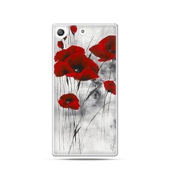 Etui na telefon Sony Xperia M5, czerwone maki - EtuiStudio