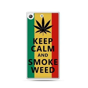 Etui na telefon Sony Xperia M5, Keep Calm and Smoke Weed - EtuiStudio
