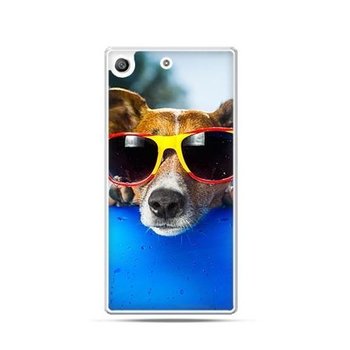 Etui na telefon Sony Xperia M5, pies w kolorowych okularach - EtuiStudio