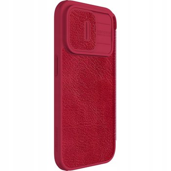 Etui Nillkin Qin Pro Leather z klapką do iPhone 15 Pro Max, czerwone - Nillkin