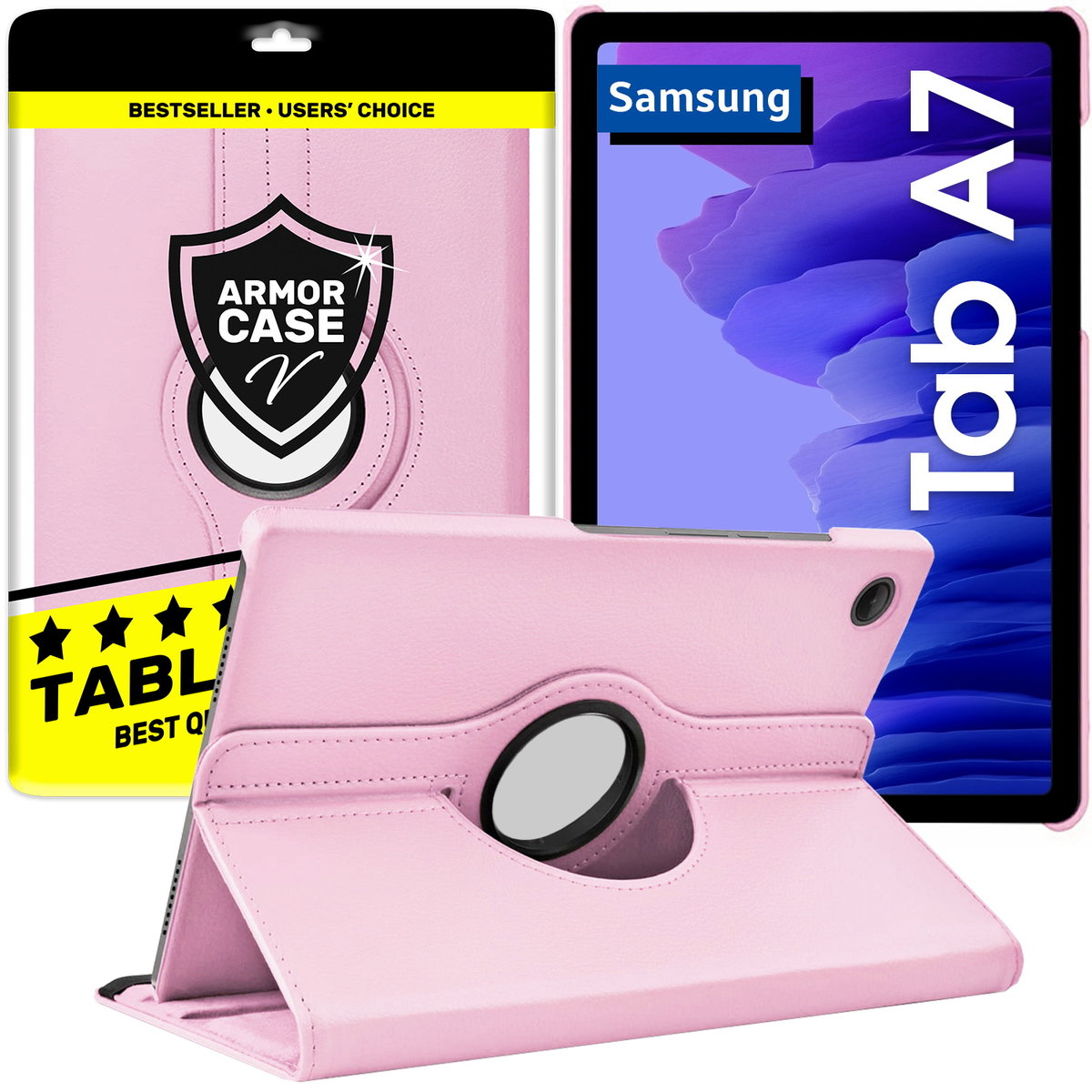 Zdjęcia - Etui Samsung  obrotowe do  Galaxy Tab A7 T500 T505 | różowy 