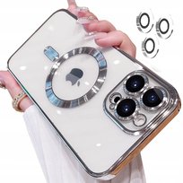 Etui Obudowa Case Do Iphone 12 Magsafe Srebrny